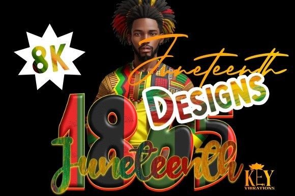 Afro Locs Man Juneteenth Design T-shirt: A Graphic Design Asset