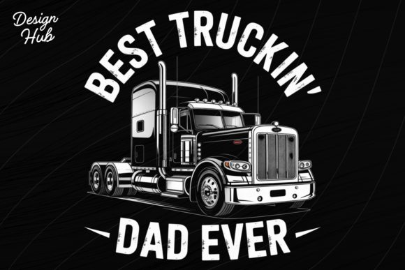 Best Trucker Dad T-Shirt Design: A Bold Graphic for Road-Worn Pride