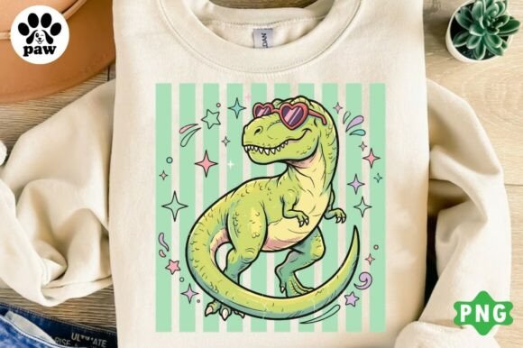 Cute Dinosaur PNG Design | Retro Dino
