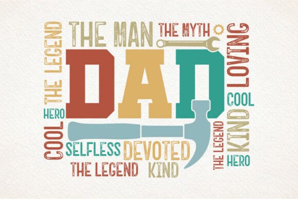 Dad the Man the Myth SVG Tshirt Design: A Premium Creative Asset