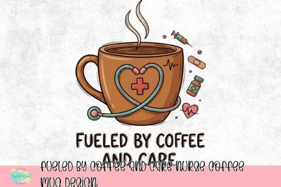 Designing with Heart: The 'Fueled by Coffee and Care' Nurse Mug Concept