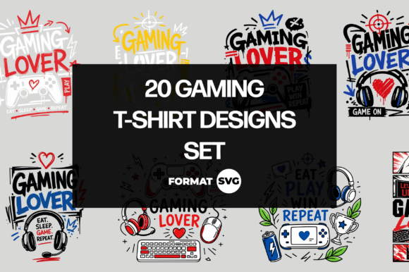 Dynamic Gaming SVG Bundle: 20 Modern Designs