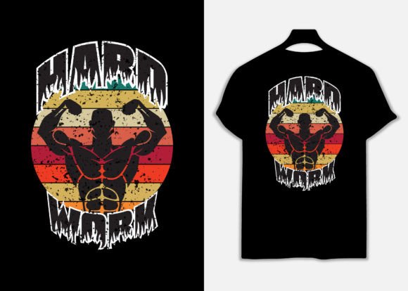 Hard Work Retro T-Shirt Design: A Timeless Creative Asset
