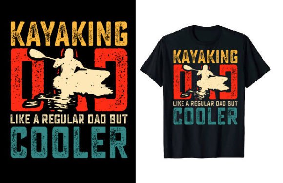 Kayaking Dad: A Modern Father's Day Design Asset