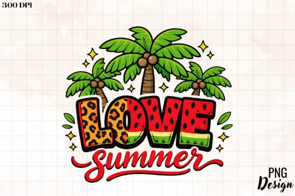 Love Summer Watermelon PNG Design: A Fresh Creative Asset