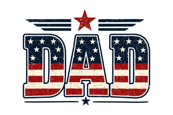 Patriotic Dad Shirt Design: A Graphic Design Asset