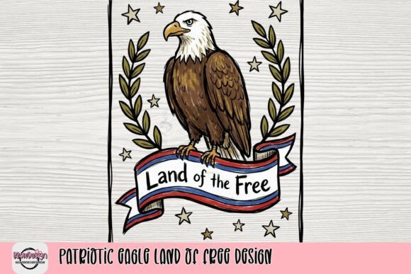 Patriotic Eagle Design: Land of the Free