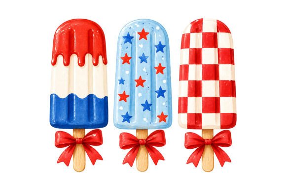 Patriotic Popsicle Design: A Fresh Take on Summer Branding