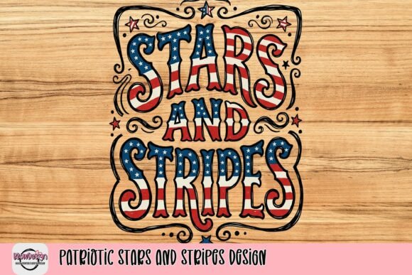 Patriotic Stars and Stripes Design: A Graphic Design Asset