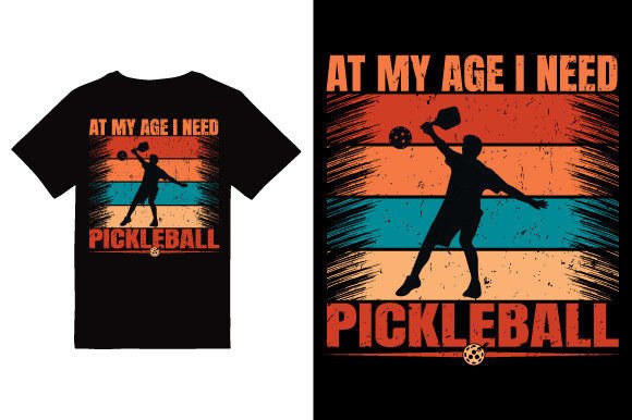Pickleball T-Shirt Design: AI, SVG, JPG for Your Store