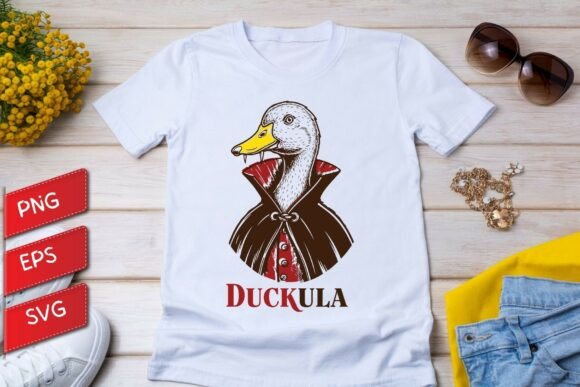 Quirky Duckula Funny Duck Quote T-Shirt Design for Instant Appeal
