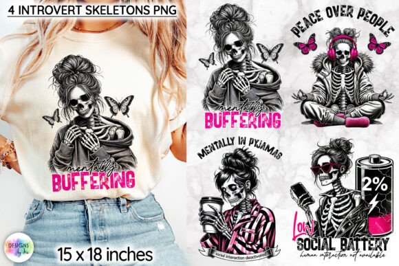 Snarky Skeleton Design, Coffee Lover PNG: A Bold Graphic Asset