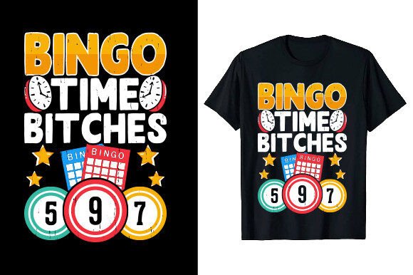 Timeless Appeal: Casino Vintage Bingo T-shirt Design