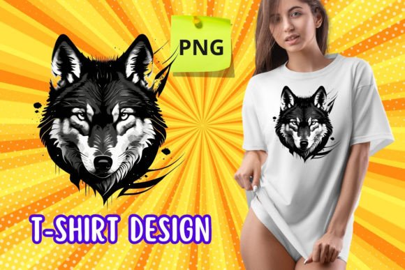 Unleash Creativity with Wolf T-shirt Design Clipart