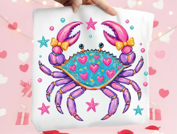 Vibrant Colorful Sea Life Sublimation Design